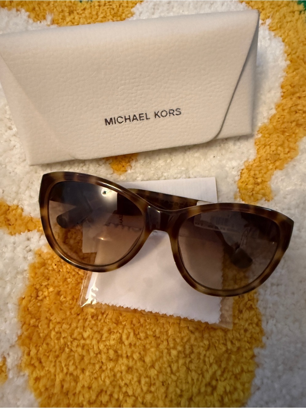 Michael Kors Women's Tortoise Cat-Eye Sunglasses with Gradient Brown Lenses